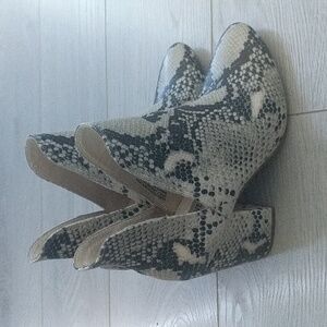 Steve Madden snakeskin booties